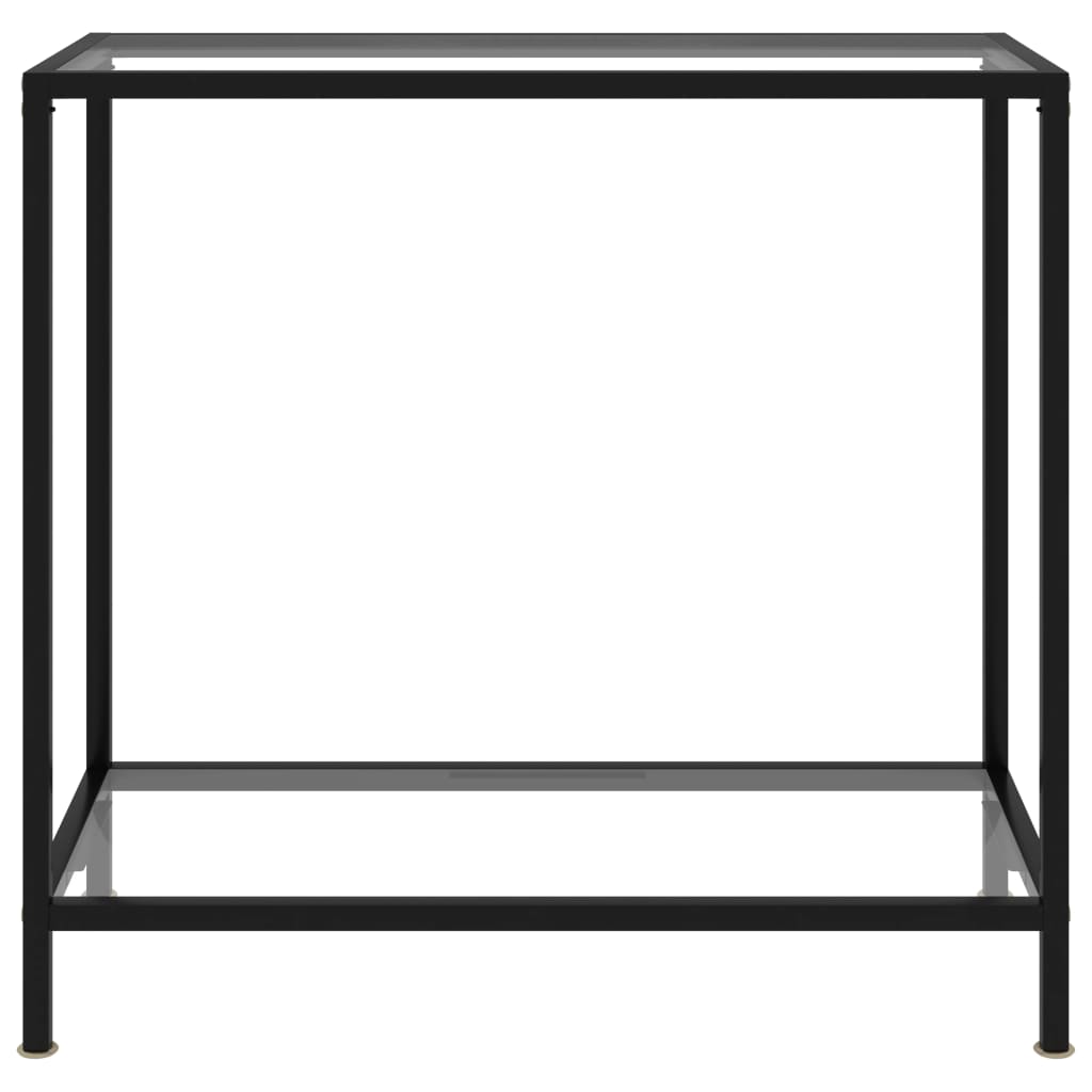 Table console Transparent 80x35x75 cm Verre trempé