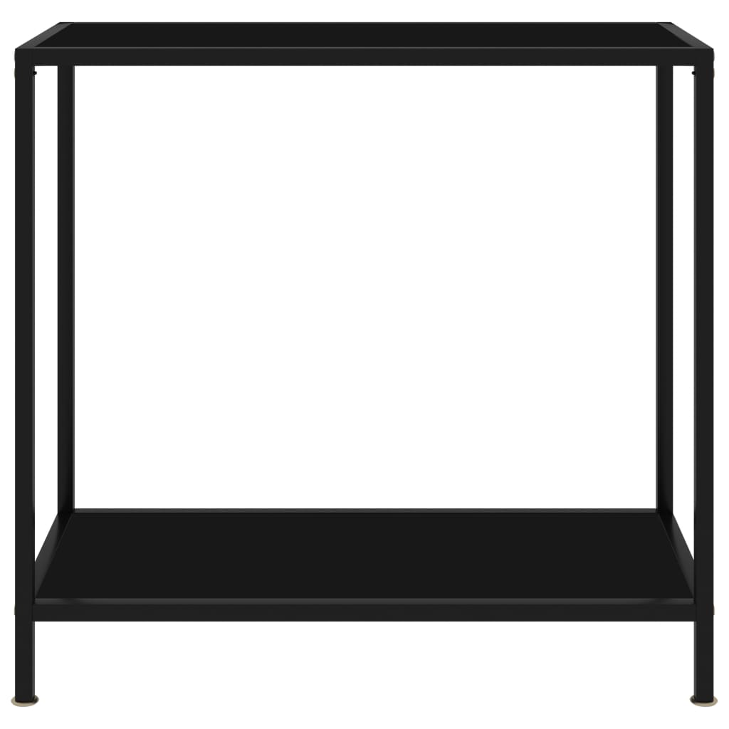 Table console Noir 80x35x75 cm Verre trempé