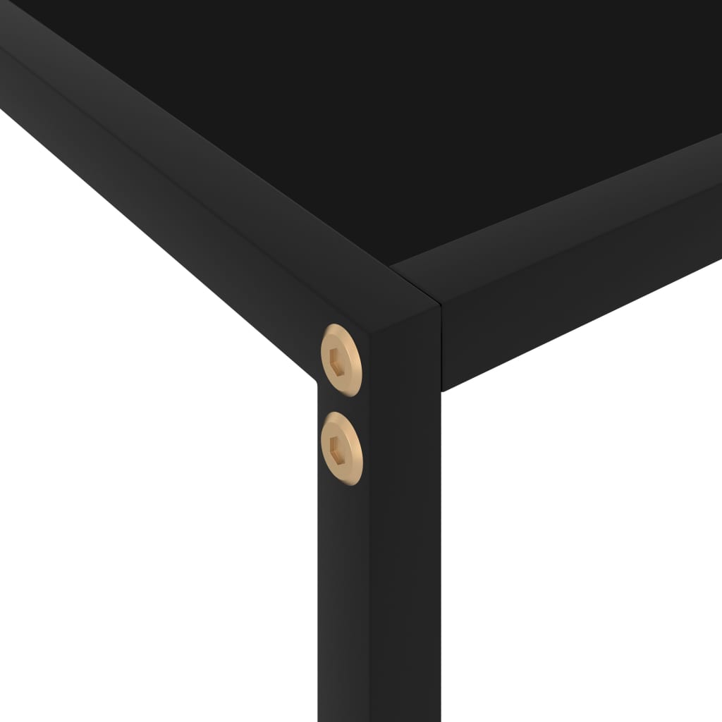 Table console Noir 80x35x75 cm Verre trempé