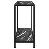 Table console Noir 80x35x75 cm Verre trempé