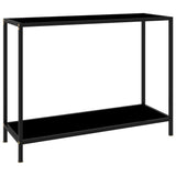 Table console Noir 100x35x75 cm Verre trempé