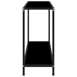 Table console Noir 100x35x75 cm Verre trempé