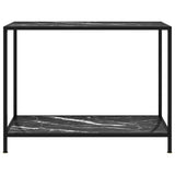 Table console Noir 100x35x75 cm Verre trempé