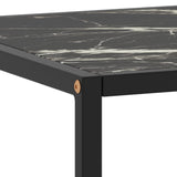 Black coffee table with black marble glass 120x50x35 cm