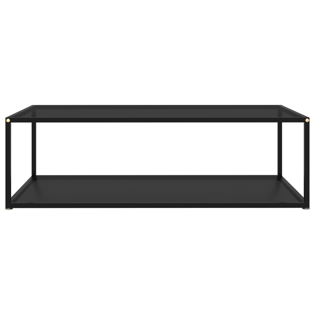 Table basse Noir 120x60x35 cm Verre trempé