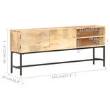 Buffet 145x30x60 cm Bois de manguier solide