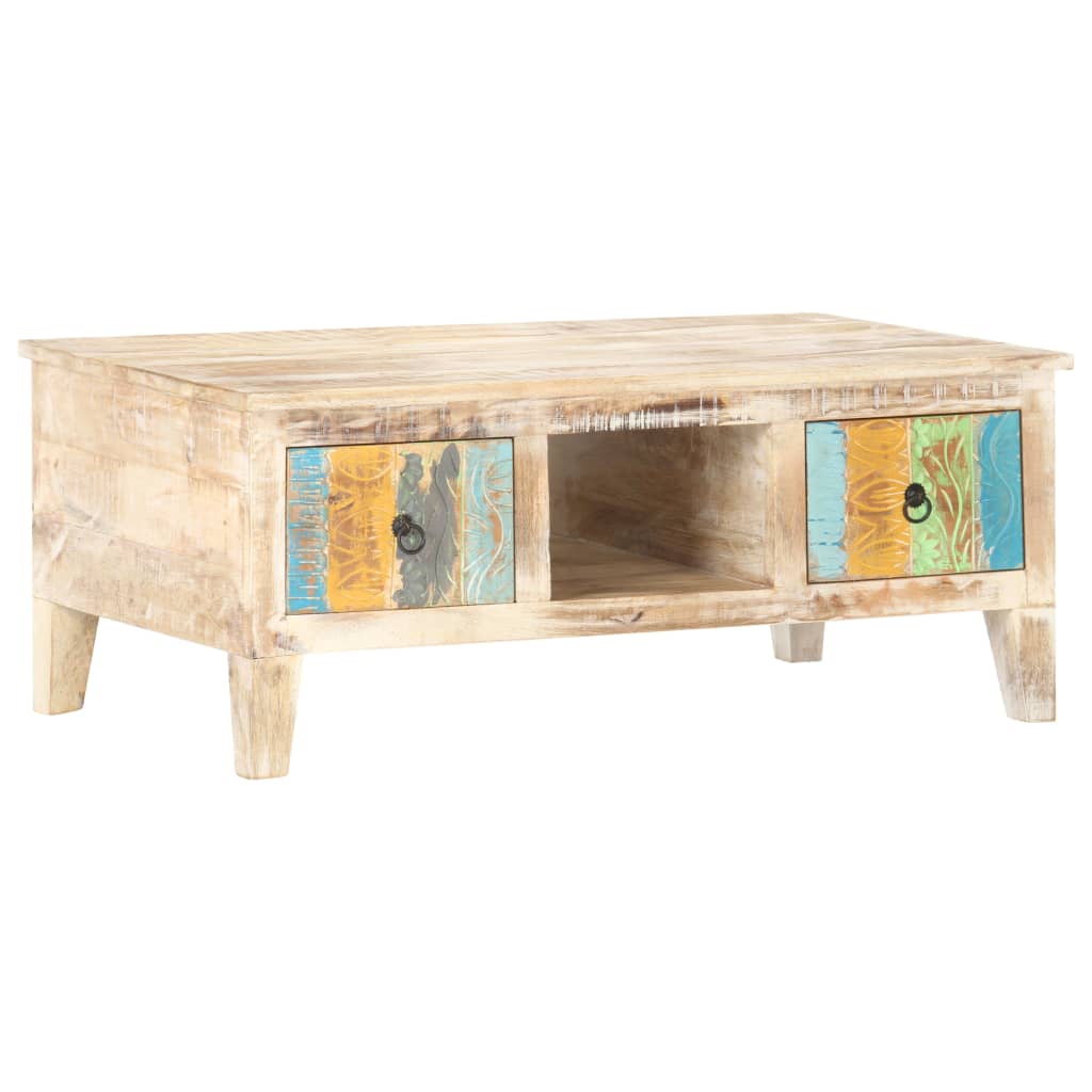 Table basse 100x55x40 cm Bois d'acacia brut