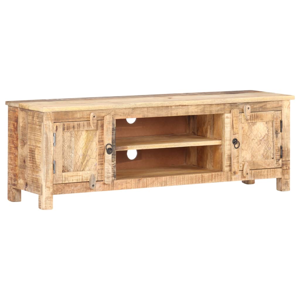 Meuble TV 120x30x40 cm Bois de manguier brut