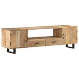 Meuble TV 160x30x45 cm Bois massif de manguier