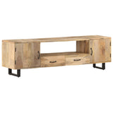 Meuble TV 160x30x45 cm Bois massif de manguier