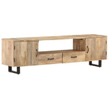 Meuble TV 160x30x45 cm Bois massif de manguier