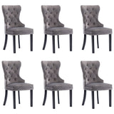 Chaises à manger lot de 6 gris velours