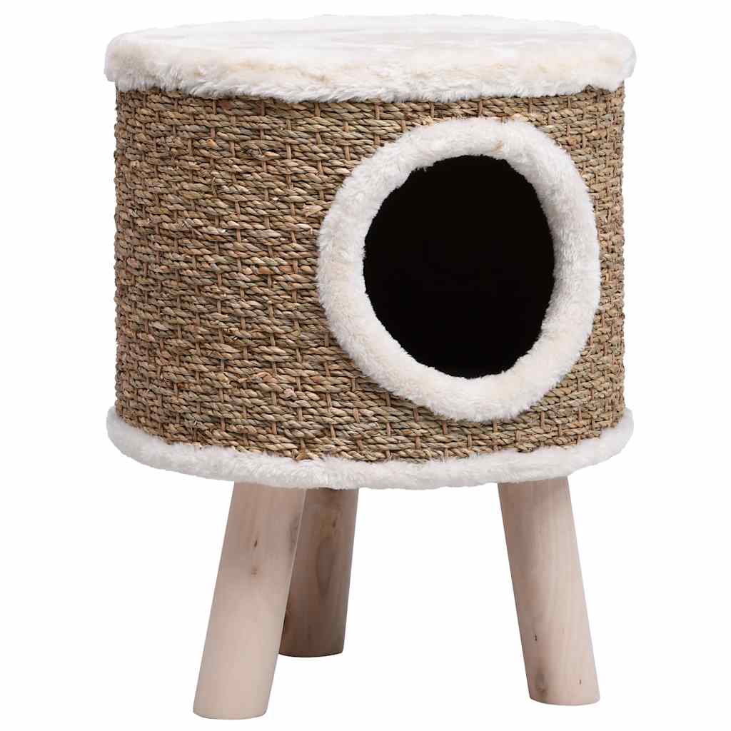 Maison pour chat avec pieds en bois 41 cm Herbiers marins