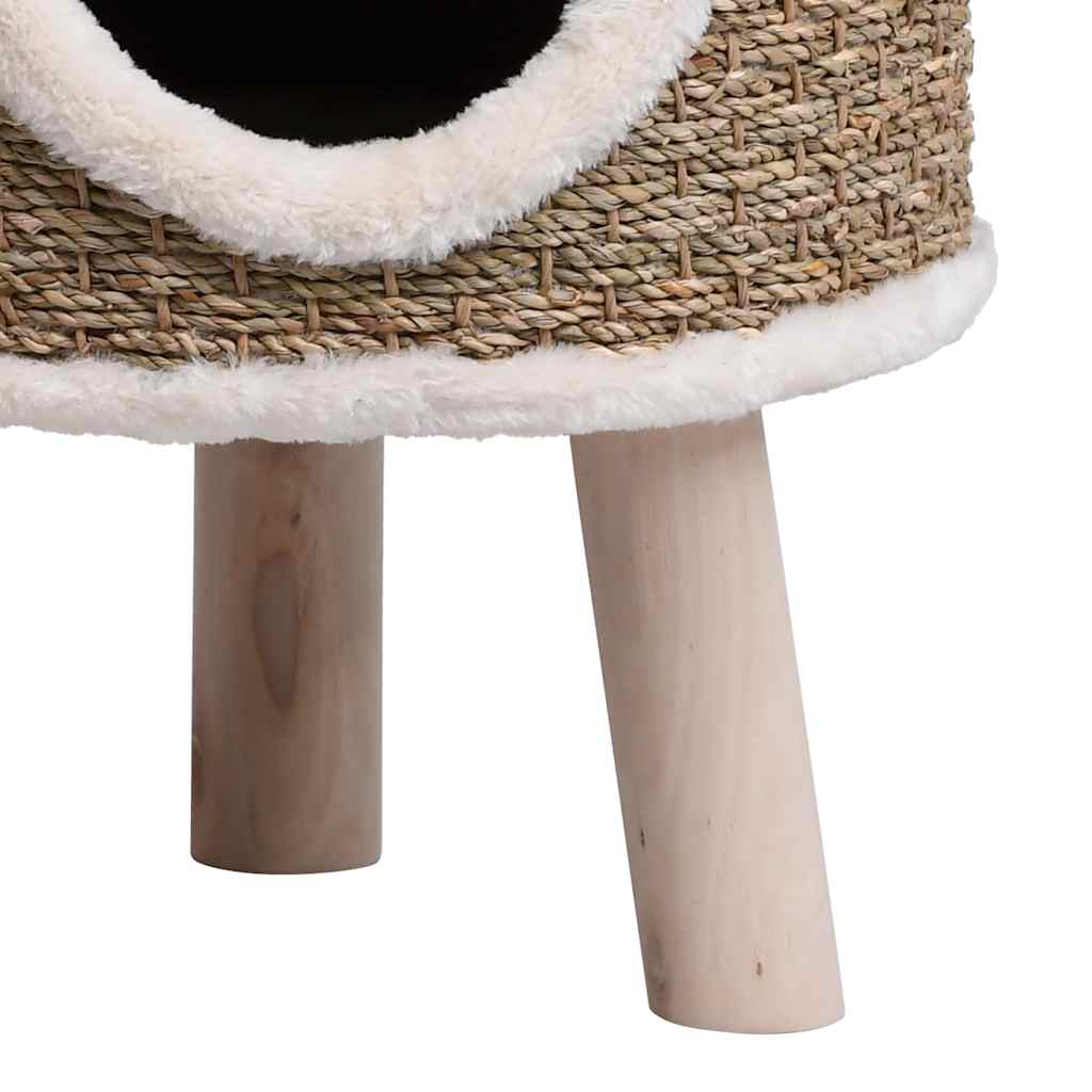 Maison pour chat avec pieds en bois 41 cm Herbiers marins