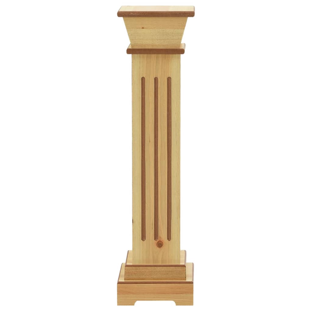 Support pilier carré à plantes Bois clair 17x17x66 cm MDF