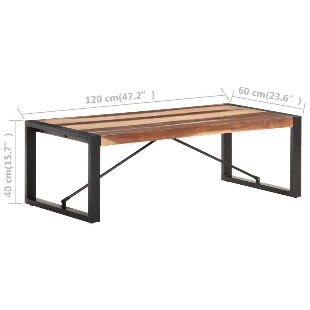 Table basse 120x60x40 cm Bois massif