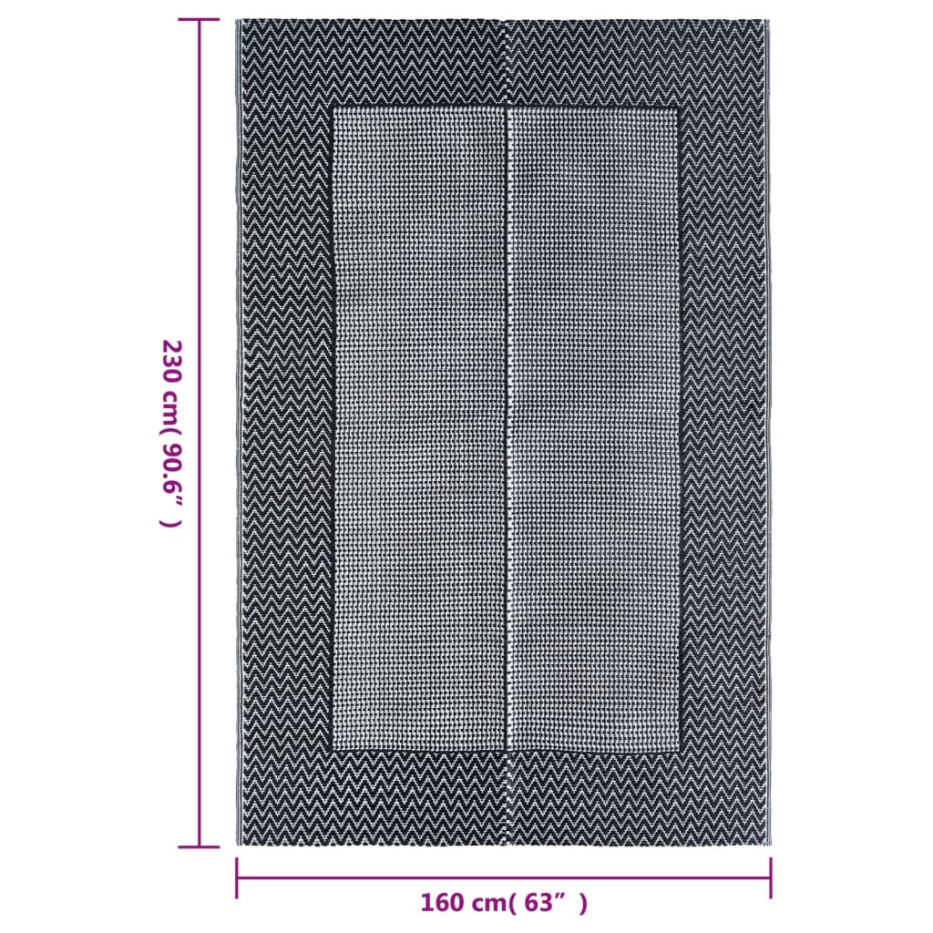 Tapis d'extérieur Gris 160x230 cm PP