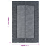 Tapis d'extérieur Gris 190x290 cm PP