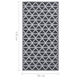 Tapis d'extérieur Noir 80x150 cm PP