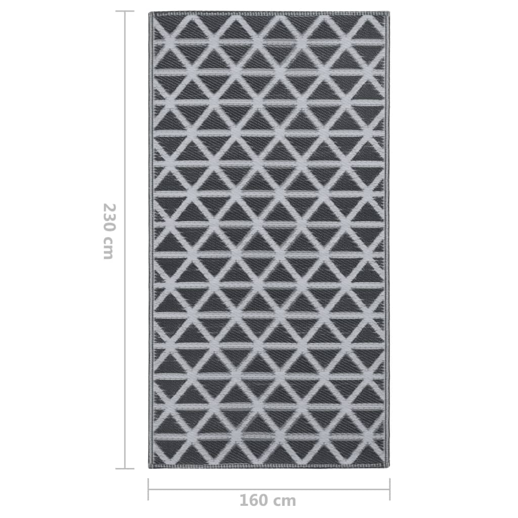 Tapis d'extérieur Noir 160x230 cm PP