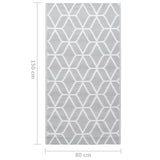 Outdoor rug Grey 80x150 cm PP