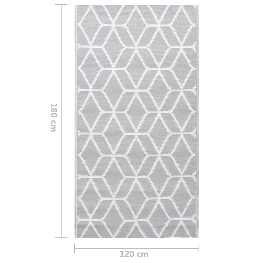 Tapis d'extérieur Gris 120x180 cm PP