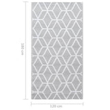 Tapis d'extérieur Gris 120x180 cm PP