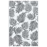 Tapis d'extérieur Blanc et noir 190x290 cm PP