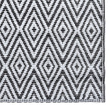 Tapis d'extérieur Blanc et noir 160x230 cm PP