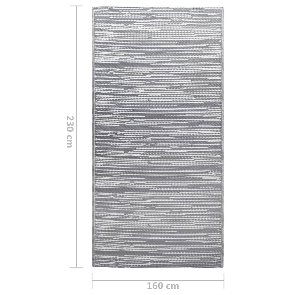 Tapis d'extérieur Gris 160x230 cm PP