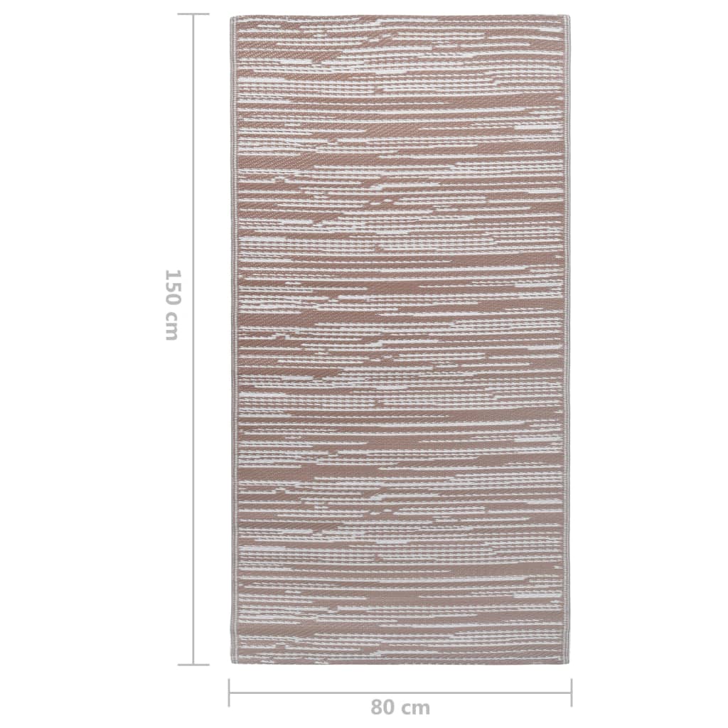 Tapis d'extérieur Marron 80x150 cm PP