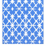 Tapis d'extérieur Bleu et blanc 80x150 cm PP