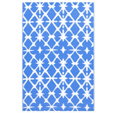 Tapis d'extérieur Bleu et blanc 190x290 cm PP