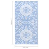 Tapis d'extérieur Bleu azuré 160x230 cm PP