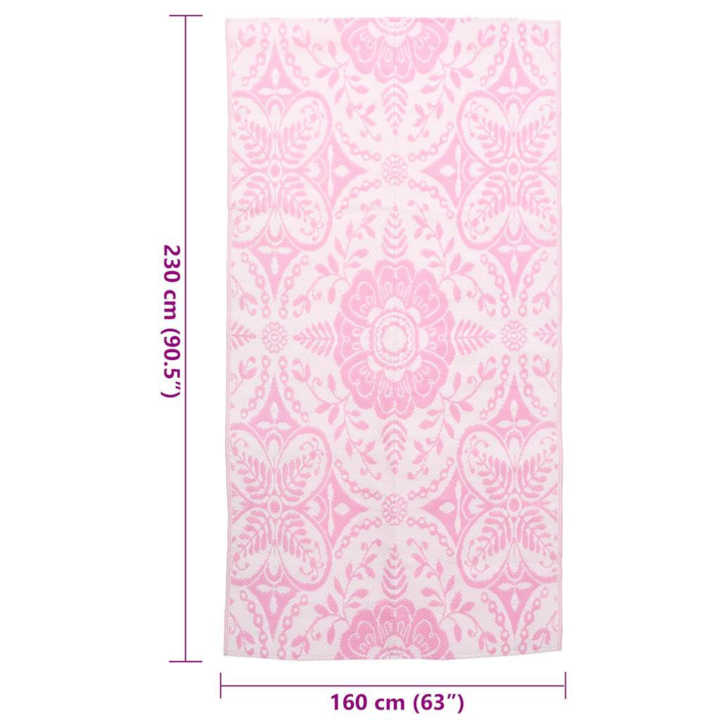 Tapis d'extérieur Rose 120x180 cm PP