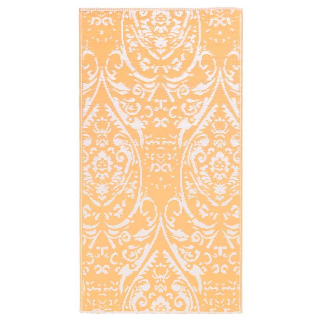 Tapis d'extérieur Orange et blanc 80x150 cm PP