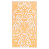 Tapis d'extérieur Orange et blanc 80x150 cm PP