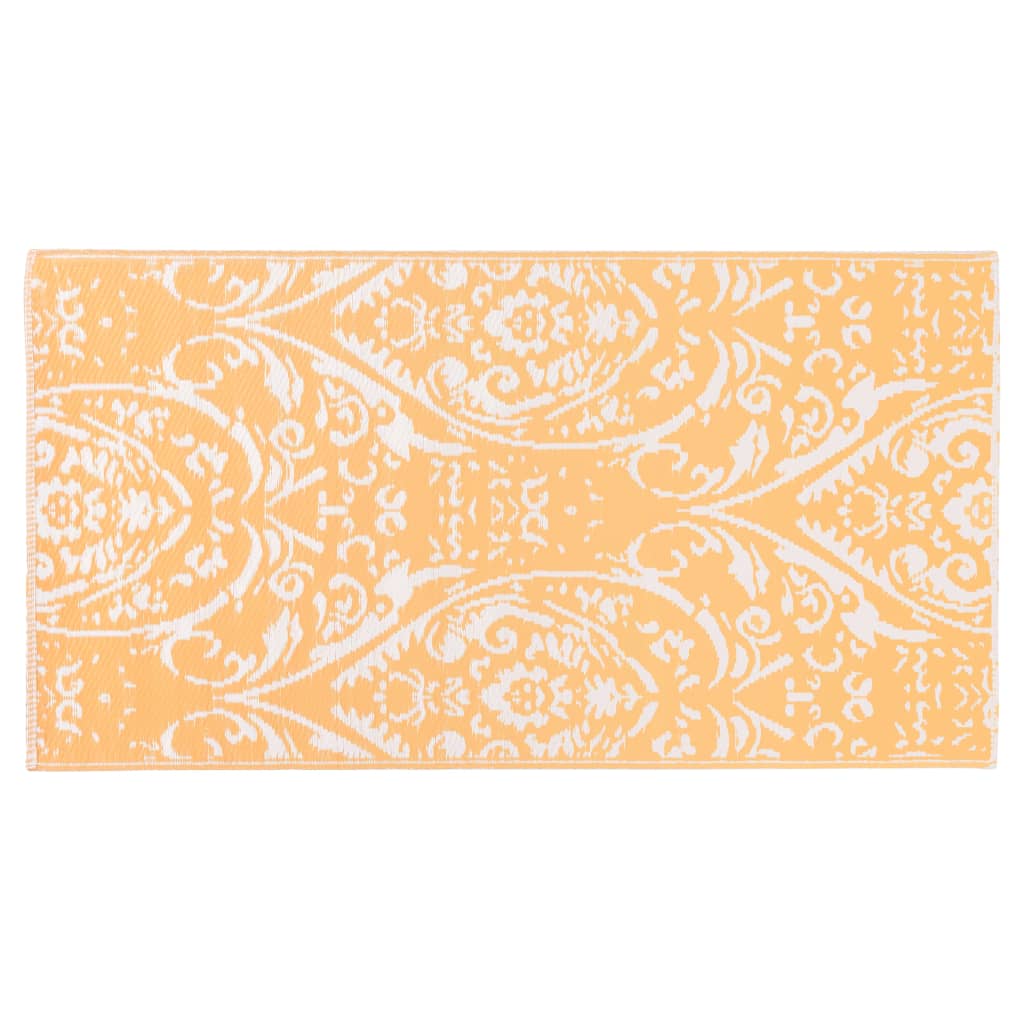 Tapis d'extérieur Orange et blanc 80x150 cm PP