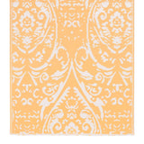 Tapis d'extérieur Orange et blanc 80x150 cm PP