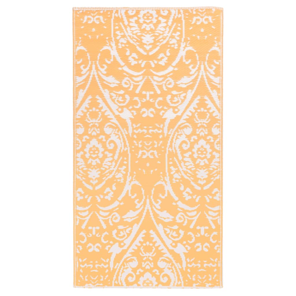 Tapis d'extérieur Orange et blanc 120x180 cm PP