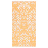 Tapis d'extérieur Orange et blanc 120x180 cm PP