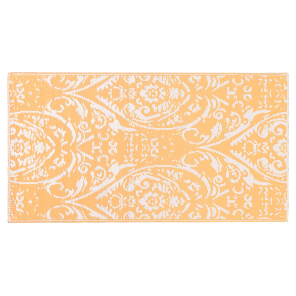 Tapis d'extérieur Orange et blanc 120x180 cm PP