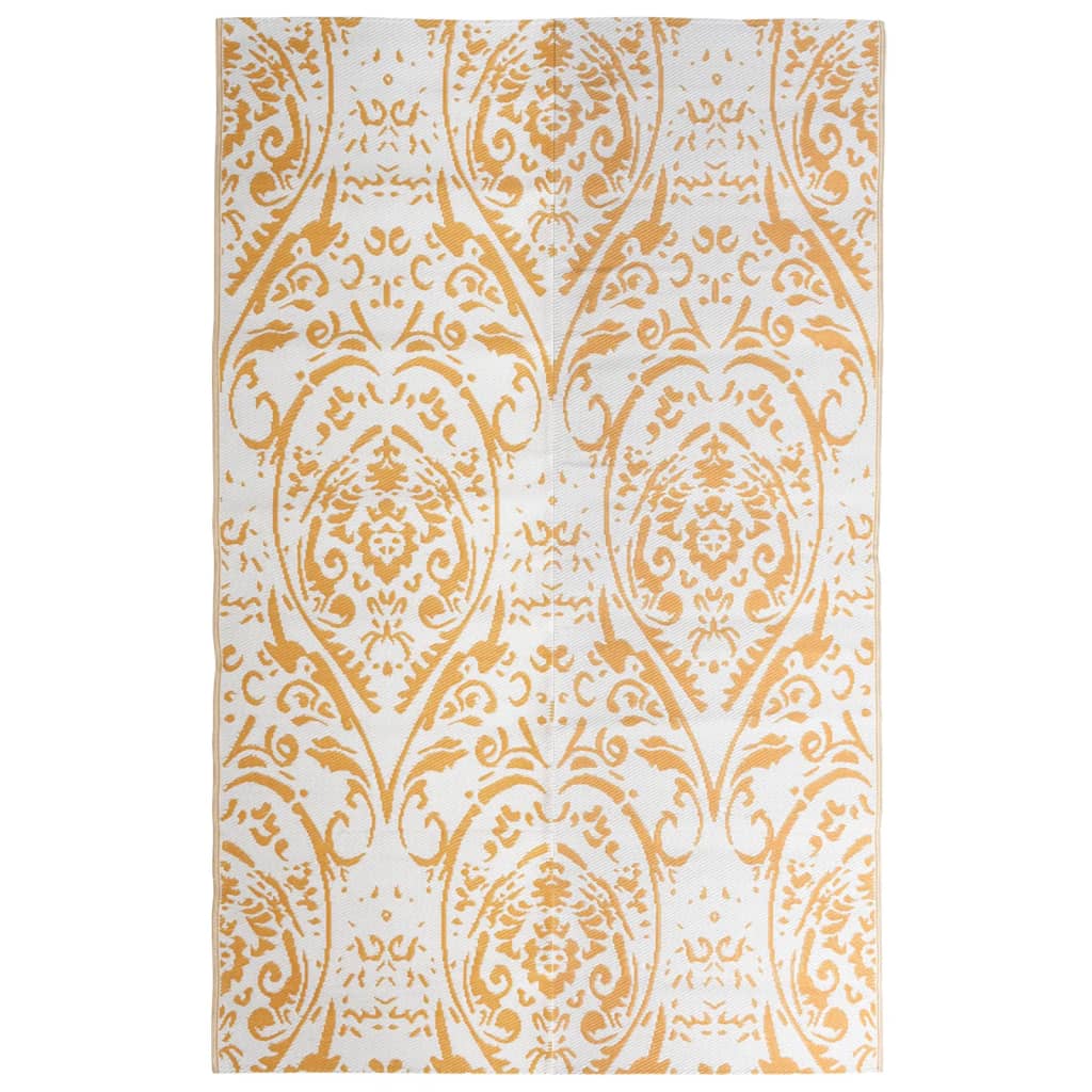 Tapis d'extérieur Orange et blanc 190x290 cm PP