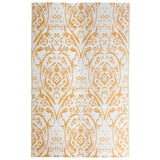 Tapis d'extérieur Orange et blanc 190x290 cm PP