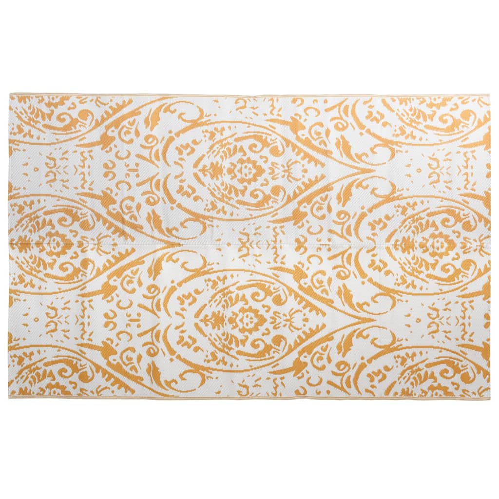 Tapis d'extérieur Orange et blanc 190x290 cm PP