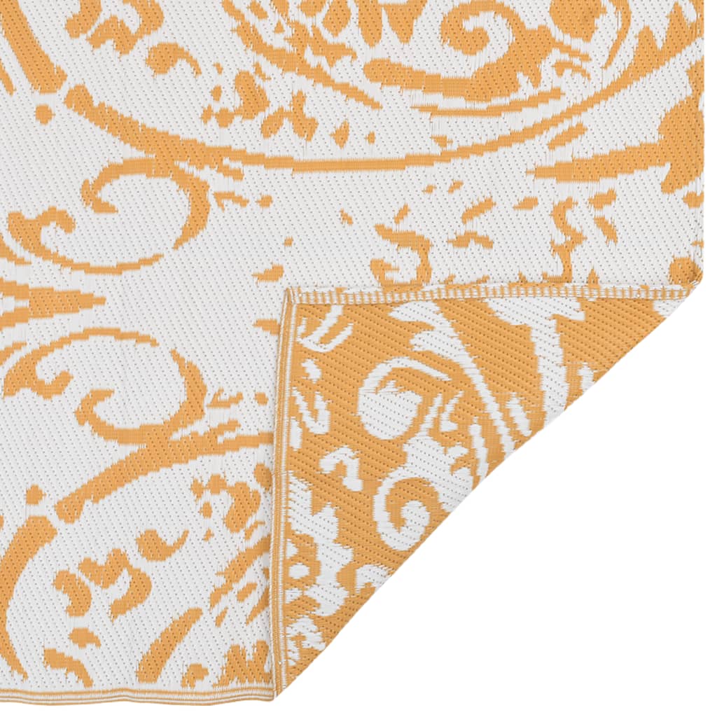 Tapis d'extérieur Orange et blanc 190x290 cm PP