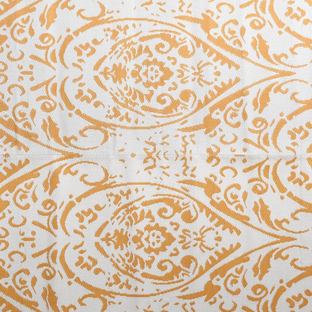 Tapis d'extérieur Orange et blanc 190x290 cm PP