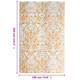 Tapis d'extérieur Orange et blanc 190x290 cm PP