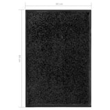 Washable doormat Black 40x60 cm