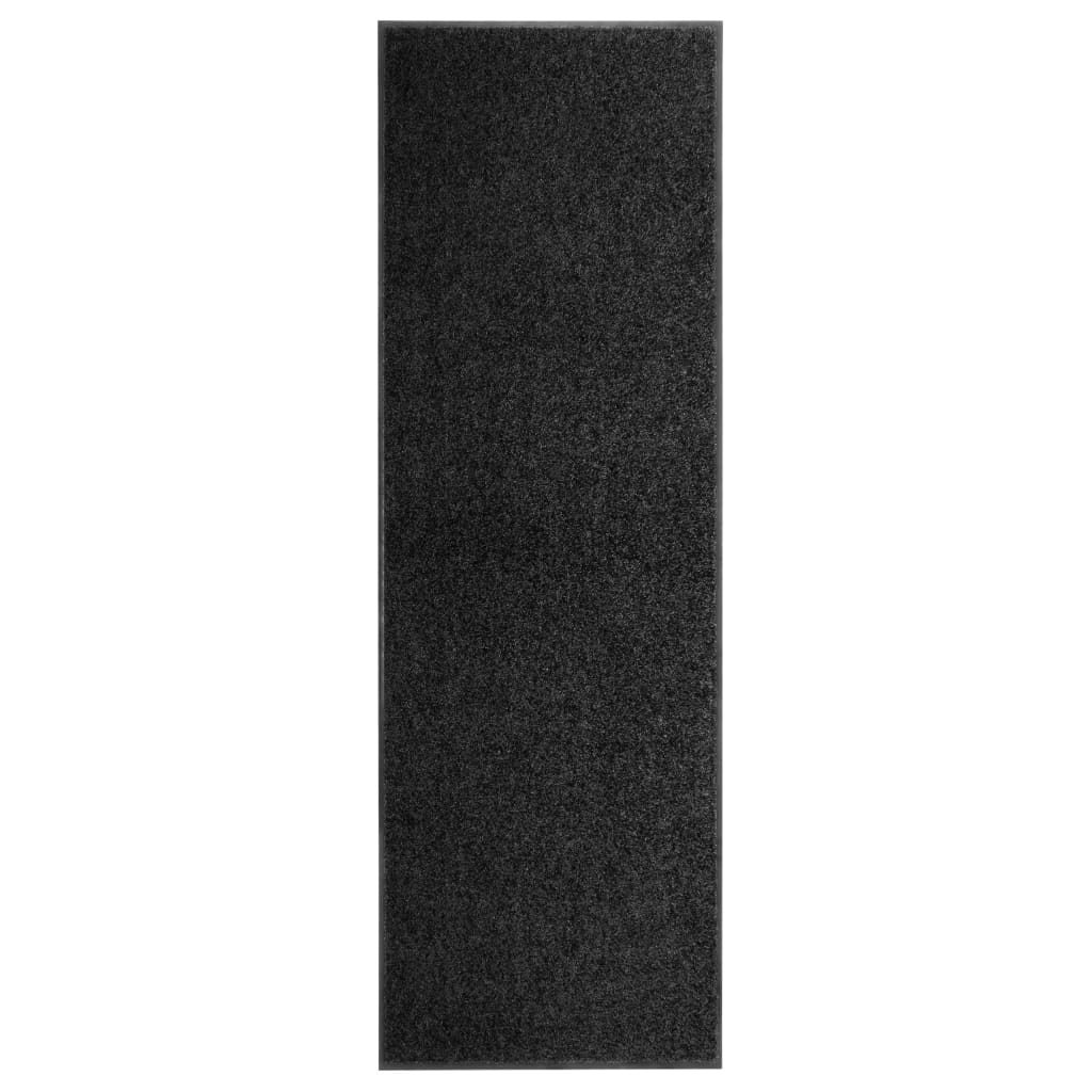 Washable doormat Black 60x180 cm